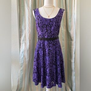 Plenty Dresses by Tracy Reese Purple Audrey Lace Midi Dress Size 8 Party Wedding